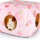 Bienbee Guinea Pig Hideout, Washable Guinea Pigs House Cozy Guinea Pigs Bed for Small Pet Bunny/Rabbit/Hamster/Chinchilla Guinea Pig Accessories Strawberry