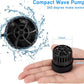 hygger Quiet Magnetic Aquarium Wave Maker, 1600GPH DC 12V Powerhead with Digital Led Display Controller, Submersible Water Inverter Circulation Pump for Fish Tank 3-25 Gallon