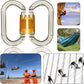 SOB Auto Locking Climbing Carabiner Clips,Heavy Duty Asymmetrical Carabiner Connector Used for Rappelling Gear Rescue Outdoor Projects Dog Leash