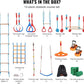 VEVOR Ninja Warrior Obstacle Course for Kids, 2 x 60 ft Weatherproof Slacklines, 500lbs Weight Capacity Monkey Line, Outdoor Playset Equipment, Backyard Toys Training Equipment Set with 14 Obstacles