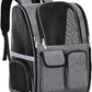 Pet Backpack, Airline Approved Dog Backpack, Cat Bag for Travel Hiking Bike Riding Walking Outdoor, Cat Backpack with Breathable Mesh(Gray)