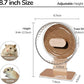 Silent Hamster Wheel 8.7 Inch Dual-Bearings Quiet Running Exercise Wheels with Wood Grain Backboard, Height Adjustable for Dwarf Hamsters, Gerbils, Mice, Hedgehog, Lemmings, Warm Brown