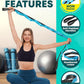 Stretching Strap with Loops - Non Elastic Stretch Band for Physical Therapy, Yoga Strap for Stretching Equipment, Stretch Bands for Exercise and Flexibility - Fascia, Hamstring & Leg Stretcher Belt