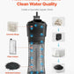 VEVOR Fish Tank Aquarium, 5 Gallon Square Ultra-Clear Glass Starter Smart Tank Adjustable 3 Color Lighting, Self Cleaning System Fishbowl for Freshwater & Saltwater Fish Home, Office, or Pet Use