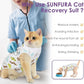 SUNFURA Cat Recovery Suit, Kitten Surgical Full Bodysuit for Abdominal Wound Protector Anti Licking After Surgery, Professional Bandages Cone E-Collar Alternative for Small Male & Female Pets