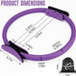 Pilates Ring Fitness Circle 14" Yoga Rings Magic Circle with Dual Padded Handles for Toning Arms, Thighs/Legs & Core，Home Exercise Equipment ﻿
