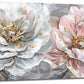 Extra Large Flower Wall Art Pink and White Floral Canvas Living Room Golden Pictures Framed Prints Oversize Wall Decor Big Painting Artwork for Bedroom Dining Office Home 60"x30"
