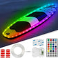 Kayak Paddle Board Lights Kit, IP68 Waterproof Dream Color SUP Glow Lights with Remote, Battery Powered Boat Light for Night Kayaking SUP Canoes, Marine Pontoon Boat Light (24FT)