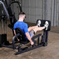 Body-Solid (EXM2500BLPS) Multi-Station Home Gym Machine Arm & Leg Strength Training Functional Exercise Workout Station, 210lbs. Black Weight Stack with Leg Press