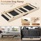 2025 Upgraded Dog Steps for Bed & Couch - 2-in-1 Dog Stairs/Ramp for Small to Large Breeds - 45.3" Long Adjustable 14"-26" Up to 200LBS - Folding Portable Wooden Pet Stairs for high Bed Couch Car