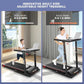 Treadmill with Desk Workstation & Adjustable Height, 300 LBS Weight Capacity, Folding Treadmill with 3 Level Incline, Bluetooth Speaker & App, Portable 2.5HP Walking Pad with Desktop for Home Office