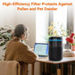 AIRROMI Air Purifier for Bedroom Home,HEPA Filter,Covers Upto 549 Ft²,Quiet 360°intake Air Cleaner with Fragrance ponge for Better Sleep,Night Light,Filters Smoke,Pet Dander,Allergies,Dust,A2005 Black