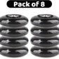 8pcs Inline Skate Wheels Led Light-Up Wheels 64/70/72/76/80mm w/Bushings 85-88A for Kids and Youth Beginners Children's Inline Skates Indoor/Outdoor Use (Black, 76mm)