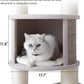 Extra Large Cat Tree for Maine Coon,65 Inches Tall Cat Tree Tower for Indoor Cats Large Adult 20 lbs,XXL Heavy Duty Luxury Sturdy Cat House with Big Hammock,Sisal Scratching Post,Condo