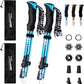 Trekking Poles - Aluminum 7075 Adjustable Walking Sticks with Quick Locks, Expandable to 53", Ultralight for Hiking, Camping, Mountains (Set of 2)