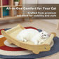2-in-1 Sisal Cat Scratcher Bed for Indoor Large Cats – Hammock Lounge with Natural Sisal Pad, Wooden Cat Furniture for Scratching and Resting