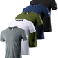 Boyzn 1, 3, 5 or 7 Pack Men's Workout Running Shirts, Dry Fit Moisture Wicking T-Shirt, Gym Athletic Short Sleeve Tee Shirts