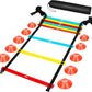 Agility Ladder Speed Training Equipment, 9 Rung 13FT Sports Agility Ladders Set Workout Ladder with 10 Disc Cones for Soccer, Speed, Football Fitness Feet Training
