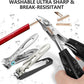 Toe Nail Clippers for Thick Nails - 5PCS Heavy Duty Toenail Clipper for Men, 37mm/16mm Wide Jaw Opening Nail Clippers