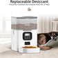 VOLUAS Automatic Cat Feeders - Dry Food Dispenser with Timer, Desiccant Bag, Programmable Portion Size Control 4 Meals Per Day, 10s Voice Recorder