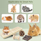 ERKOON New 12 Pack Hamster Chew Toys Gerbil Rat Guinea Pig Chinchilla Chew Toys Accessories, Natural Wooden Dumbbells Exercise Bell Roller Teeth Care Molar Toy for Rabbits Bird Rabbits Hamster Gerbil