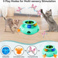 Cat Toys Interactive Rechargeable 3in1 Whack a Mole Cat Toy, Fluttering Butterfly, Track Balls, Touch Activated Automatic Kitten Toys for Indoor Cats