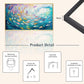 Fish Canvas Wall Art, Abstract School of Fish Canvas Wall Art, School of Fish Painting Canvas, School of Fish Wall Art, Fish Wall Decor, Fish Pictures Wall Decor, Bedroom Canvas Wall Decor (Gold Framed, 69"x39" | 174x98cm)