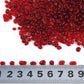 Lustering Decorative Round Glass Beads, Glass Marbles & Pebbles for Fire Pit Crafts, Resin Art & Vase Filler, Fish Tank & Aquarium Decoration, 3-6mm, 1-Pound (Red)