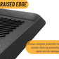 Indoor/Outdoor Hose-Wash Lines Design Non-Slip Rubber 16" x 32" Modern Entryway Mat for Entryway, Patio, Backyard, Garage, 16" x 32", Black