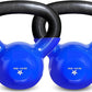 Yes4All 5-100 LB Kettlebells Vinyl Coated Cast Iron for Dumbbell Weights Exercises, Gym, Fitness, Full Body Workout Equipment Push up, Grip and Strength Training