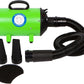 Flying Pig High Velocity Dog Pet Grooming Dryer w/Heater (Model: Flying One, Green)