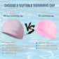 Silicone Swim Cap for Long Hair Adults Women Men, Waterproof Stretchy Swimming Caps, Durable Tear Resistant Bathing Cap
