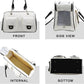 Soft-Sided Pet Travel Carrier Airline Approved for Pet Small Dog and Cat Collapsible, White Shiny Patent Leather