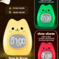 Cat Alarm Clock for Kids with Night Light, Sleep Training Clock Time to Wake Clock, Rechargeable Silicone Light for Bedroom, Perfect Sleep Companion for Boys Girls