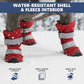 Spark Paws Dog Shoes, Waterproof Dog Boots for Medium to Large Dogs, Non Slip, Breathable Dog Booties and Paw Protectors - 4PCS Doggie Hiking Boots with Reflective Straps, Red, Size 7