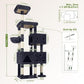 Globlazer Extra Large Cat Tower, 81-inch Tall Cat Tree for Big Cats 20 lbs, XXL Heavy Duty Cat Scratching Tower for Indoor Adult Cats with 3 Cat Condos, 8 Scratching Posts, F81, Dark Grey