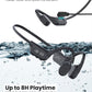 Swimming Headphones-Bone Conduction Headphones Bluetooth V6.0 Open Ear Sports Headset, IP68 Waterproof Built-in MP3 Player 32G Memory, for Running, Cycling (Black)