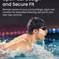 SHOKZ OpenSwim Pro - Open-Ear Bluetooth & MP3 Bone Conduction Sport Headphones, Swimming Headphones, IP68 Waterproof, Red