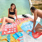 Dock & Bay Beach Towel - Quick Dry, Sand Free - Compact, Lightweight - 100% Recycled - Includes Bag - Party in Pink - Set of 4 - Large (160x90cm, 63x35)
