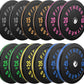 2 Inch Bumper Plates，10-500lbs，Barbell Rubber Olympic Weight Plates Set for Home Gym, Strength Training & Weight Lifting, Multiple Options Colors