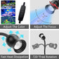Aquarium Focus Light for Open Fish Tank Indoor LED Light Big Clip Lamp Adjustable Focus (White-Blue with Timer)