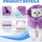 Cat Recovery Collar, Soft Adjustable Cone for Cats and Kittens, Lightweight Waterproof Elizabethan Collar for After-Surgery Care, Prevent Licking and Scratching, Neck Protector for Pets（Purple,S）