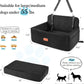 Dog Car Seat for Medium/Large Dogs, Pet Booster Seat for Under 55 lbs or 2 Small Dogs, Detachable & Washable Dog Car Bed for Backseat with 2 Safety Leashes(Black)