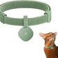 Safety Cat Collar Pro and Tag Set - U.S. IDA Gold Award, Elastic Release Cat Collar Charm Tag, Non Breakaway Cat Collar Adjustable with Charm for Kitten Small Large Cats (Olive, S)