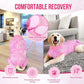 Lukovee Recovery Suit for Dogs - Zipper On Onesie for Female Male Dog, Abdominal Wounds Cone E-Collar Alternative, Prevent Licking Spay (Pink-TPI, L)