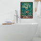 Skeleton Decor Tin Sign Retro Funny Skeleton Metal Sign for Bedroom Cafe Home Coffee Kitchen Bathroom Funny Wall Decor Art 12 * 16inch