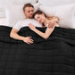 yescool Weighted Blanket for Adults (25 lbs, 88” x 104”, Black) Cooling Heavy Blanket for Sleeping Perfect for 240-260 lbs, King Size Breathable Blanket with Premium Glass Bead