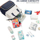 LOVEVOOK Diaper Bag Backpack, Baby Bag with Changing Station, Large Diaper Backpack for Mom Dads, Waterproof Leather Mommy Bag for Boy and Girl, Travel Essential Baby Shower, Navy Blue-Beige