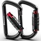 FresKaro 3inch 12kN-2698lbs Auto Locking Carabiner Clips, Solid D Shape, Heavy Duty 7075 Aluminum, Lightweight 1.09oz, Rust Proof, for Hammock, Hiking, Dog Leash, Keychain etc., Multi-Colors