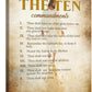 The Ten Commandments Christian Pictures Wall Art, Bible Verse Jesus Bathroom Wall Decor Religion Scripture Framed Painting Religious Canvas Artwork for Church Bedroom Living Room 24"L x 16"W